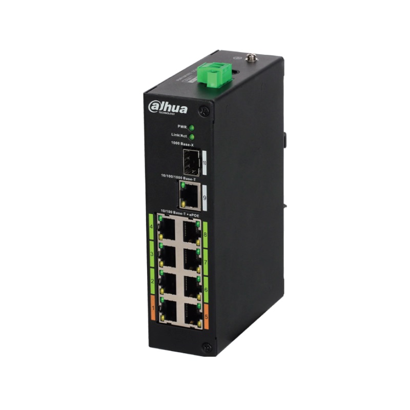 lr2110-8et-120 Dahua LR2110-8ET-120 8portový ePoE switch – Obrázok 1