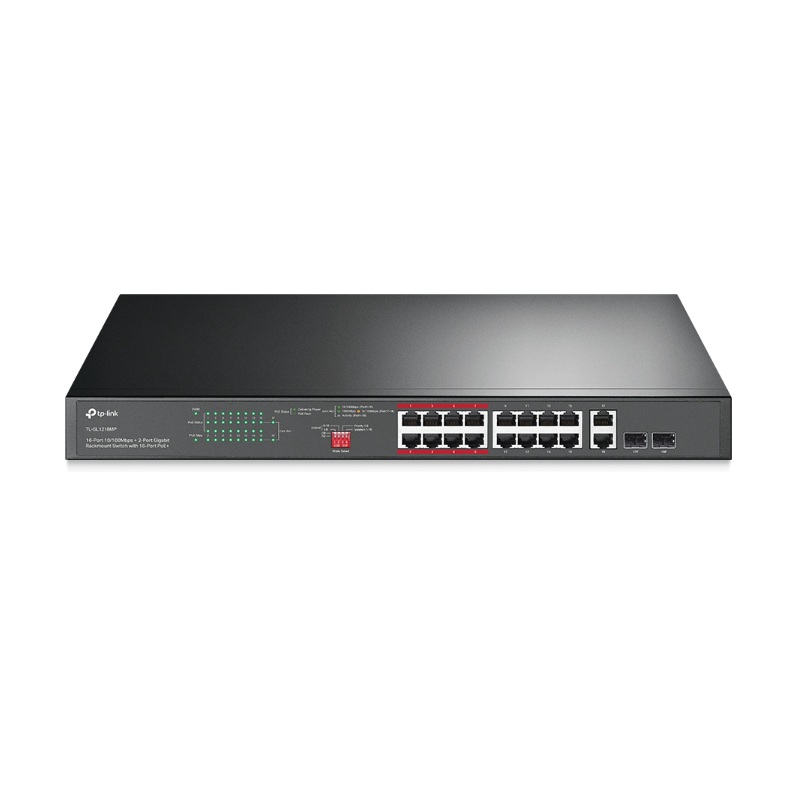 tl-sl1218mp TP-Link TL-SL1218MP 20-portový PoE+ switch – Obrázok 1