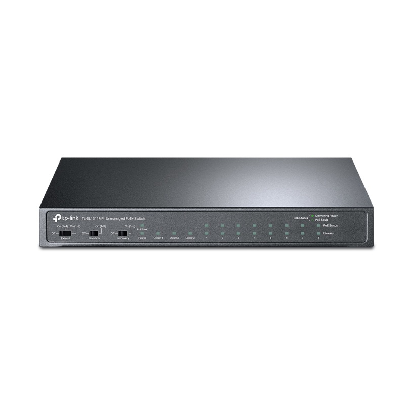 tl-sl1311mp TP-Link TL-SL1311MP 11-portový PoE+ switch – Obrázok 1